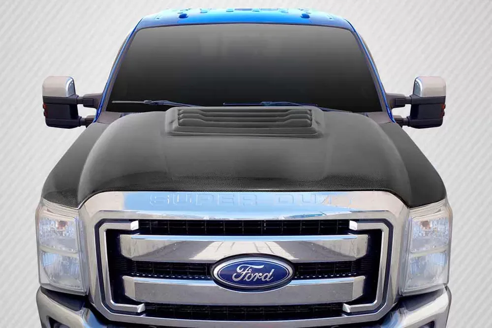 2011-2016 Ford Super Duty F250 F350 F450 Carbon Creations Raptor Look Hood - 1 Piece - 114263