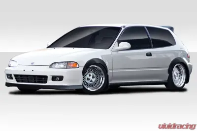 1992-1995 Honda Civic 2dr / HB Duraflex J Spec Fender Flares - 4 Piece - 114268