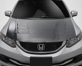 2012-2015 Honda Civic 4DR Carbon Creations TS-1 Hood - 1 Piece