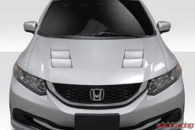 2012-2015 Honda Civic 4DR Duraflex TS-1 Hood - 1 Piece - 114289