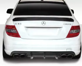 2008-2011 Mercedes C Class / C63 W204 Duraflex Super Fin Rear Diffuser - 1 Piece ( fits AMG Bumper only )