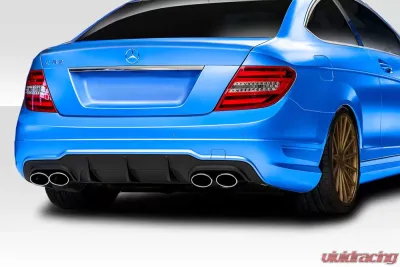 2012-2014 Mercedes C Class / C63 W204 Duraflex C63 Look Rear Diffuser - 1 Piece ( For AMG Bumper only) - 114372