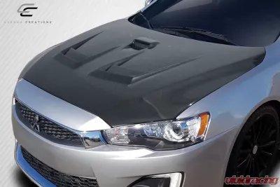 2008-2017 Mitsubishi Lancer / Lancer Evolution 10 Carbon Creations D Spec Hood - 1 Piece - 114384
