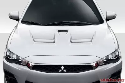 2008-2017 Mitsubishi Lancer / Lancer Evolution 10 Duraflex D Spec Hood - 1 Piece - 114385