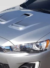 2008-2017 Mitsubishi Lancer / Lancer Evolution 10 Duraflex D Spec Hood - 1 Piece                                     - 114385 - Image 2