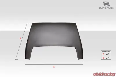 Universal Duraflex Ram Air Type 6 Hood Scoop - 1 Piece - 114552