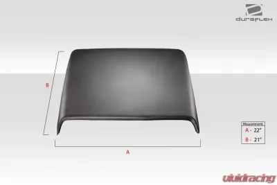 Universal Duraflex Ram Air Type 8 Hood Scoop - 1 Piece - 114554