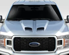 Universal Duraflex Feed Dual Ram Air Hood Scoop - 1 Piece