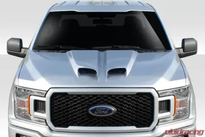 Universal Duraflex Feed Dual Ram Air Hood Scoop - 1 Piece - 114557