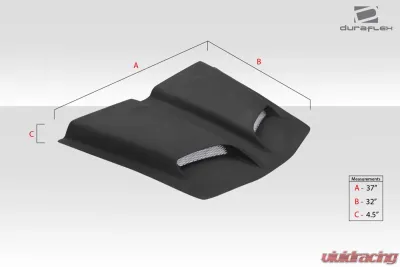 Universal Duraflex Feed Dual Ram Air Hood Scoop - 1 Piece - 114557
