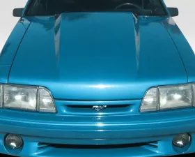 1987-1993 Ford Mustang Duraflex 4 Inch Cowl Hood - 1 Piece