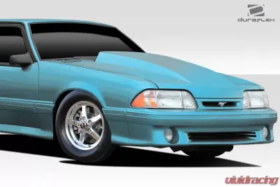 1987-1993 Ford Mustang Duraflex 4 Inch Cowl Hood - 1 Piece - 114653
