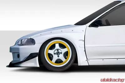 1992-1995 Honda Civic 2dr / HB Duraflex TKO RBS Wide Body Front Fenders - 2 Piece - 114884