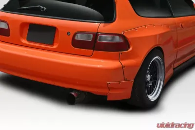 1992-1995 Honda Civic HB Duraflex TKO RBS Wide Body Rear Bumper Add-Ons - 2 Piece - 114902