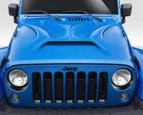2007-2018 Jeep Wrangler Duraflex Predator Hood - 1 Piece