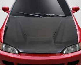 1992-1995 Honda Civic 2DR / HB Carbon Creations Vader Hood - 1 Piece