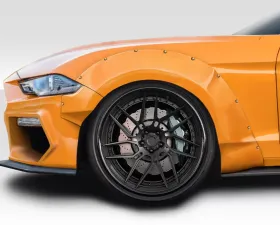 2018-2023 Ford Mustang Duraflex Grid Wide Body Front Fender Flares - 4 Piece