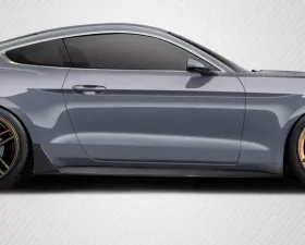 2015-2023 Ford Mustang Carbon Creations Grid V2 Side Skirts Rocker Panels - 2 Piece