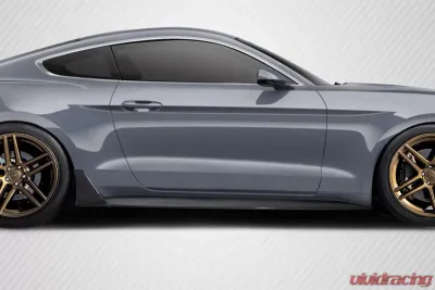 2015-2023 Ford Mustang Carbon Creations Grid V2 Side Skirts Rocker Panels - 2 Piece - 115005