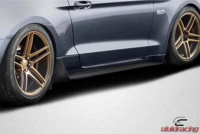 2015-2023 Ford Mustang Carbon Creations Grid V2 Side Skirts Rocker Panels - 2 Piece - 115005