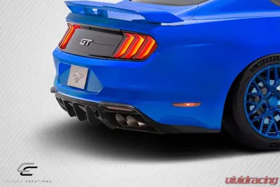 2018-2023 Ford Mustang Carbon Creations Grid Rear Diffuser - 1 Piece - 115006