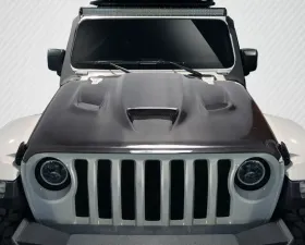2019-2023 Jeep Wrangler JL Gladiator JT Carbon Creations Hellcat Look Hood - 1 piece