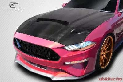2018-2023 Ford Mustang Carbon Creations CVX Hood - 1 Piece - 115010