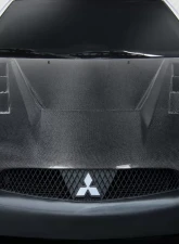 2006-2012 Mitsubishi Eclipse Carbon Creations Magneto Hood - 1 Piece                                     - 115130 - Image 9