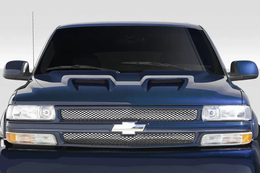 1999-2002 Chevrolet Silverado 2000-2006 Tahoe Suburban Duraflex Dual Ram Air Hood - 1 Piece - 115184