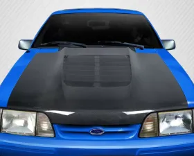 1987-1993 Ford Mustang Carbon Creations GT500 V2 Hood - 1 Piece