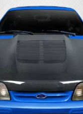 1987-1993 Ford Mustang Carbon Creations GT500 V2 Hood - 1 Piece                                     - 115188 - Image 6