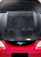 1994-1998 Ford Mustang Carbon Creations GT500 V2 Hood - 1 Piece                                     - 115190 - Image 9