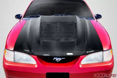 1994-1998 Ford Mustang Carbon Creations GT500 V2 Hood - 1 Piece - 115190