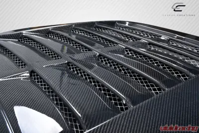 1999-2004 Ford Mustang Carbon Creations GT500 V2 Hood - 1 Piece - 115192
