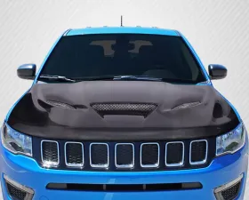 2011-2022 Jeep Grand Cherokee Carbon Creations Hellcat Look Hood - 1 Piece