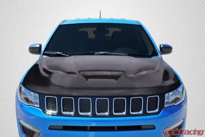 2011-2022 Jeep Grand Cherokee Carbon Creations Hellcat Look Hood - 1 Piece - 115220