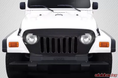 1997-2006 Jeep Wrangler Carbon Creations Predator Grille - 1 Piece - 115253
