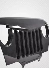 1997-2006 Jeep Wrangler Carbon Creations Predator Grille - 1 Piece                                     - 115253 - Image 4