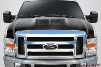 2008-2010 Ford Super Duty F250 F350 F450 Carbon Creations GT500 V2 Hood - 1 Piece - 115350