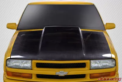 1994-2004 Chevrolet S-10 1994-2004 GMC Sonoma 1995-2004 Chevrolet Blazer 1995-2001 GMC Jimmy 98-00 Envoy Carbon Creations Cowl Hood - 1 Piece - 115430