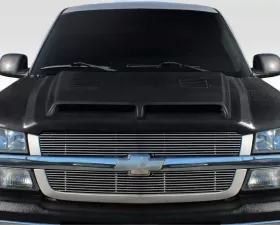 2002-2006 Chevrolet Avalanche (w/o cladding) 2003-2005 Silverado Carbon Creations GT500 Hood - 1 Piece