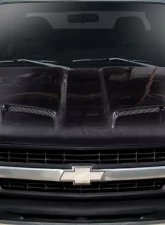 1999-2002 Chevrolet Silverado 2000-2006 Tahoe Suburban Carbon Creations Dual Ram Air Hood - 1 Piece                                     - 115434 - Image 6
