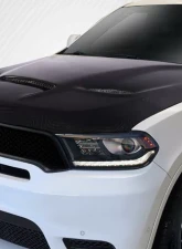 2011-2023 Dodge Durango Carbon Creations SRT Hellcat Look Hood - 1 Piece                                     - 115436 - Image 2