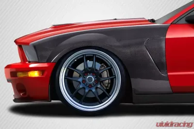 2005-2009 Ford Mustang Carbon Creations GT350 V2 Look Front Fenders - 2 Piece - 115442