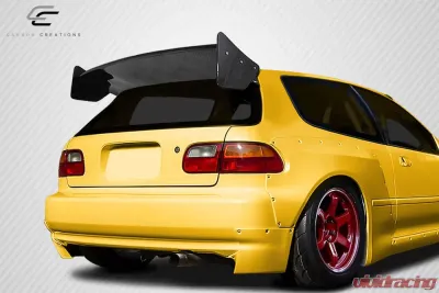 1992-1995 Honda Civic HB Carbon Creations RBS Wing Spoiler - 3 piece - 115445