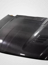 2019-2023 Dodge Ram Carbon Creations Rebel Mopar Look Hood - 1 Piece                                     - 115480 - Image 3