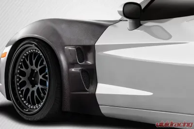 2005-2013 Chevrolet Corvette C6 Carbon Creations ZR2 Front Fenders - 2 Piece - 115499