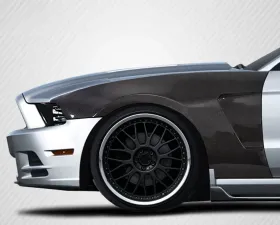 2010-2014 Ford Mustang Carbon Creations GT350 V2 Look Front Fenders - 2 Piece