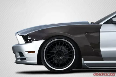 2010-2014 Ford Mustang Carbon Creations GT350 V2 Look Front Fenders - 2 Piece - 115538