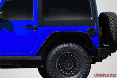 2007-2018 Jeep Wrangler Carbon Creations Rugged Rear Fenders - 2 Piece - 115681